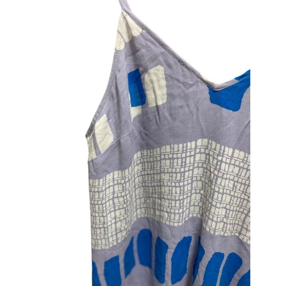Addison For Anthropologie 100% Silk Slip Dress Blue Size M Coastal Beach Summer - Picture 8 of 13